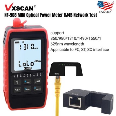 VXSCAN NF-908 Emitter MINI Optical Power Meter RJ45 Network Test Wire-map Test