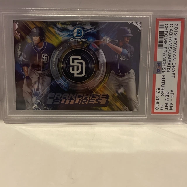 2019 Bowman Draft CJ Abrams/Joshua Mears Chrome Franchise Futures PSA 10