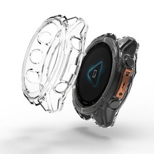 For Garmin Fenix 8 AMOLED 47mm Half Pack Hollow TPU Watch Protective Case