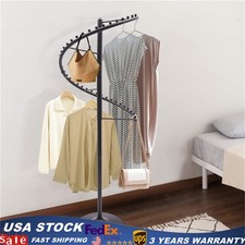 Rotating Clothing Rack Portable Garment Rack Spiral Rotating Clothing Rack Black