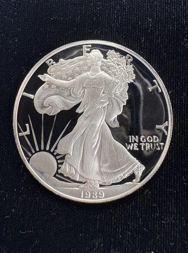 1989 Proof (S) - United States-American Silver Eagle $1 - 1ozt .999 Fine Silver