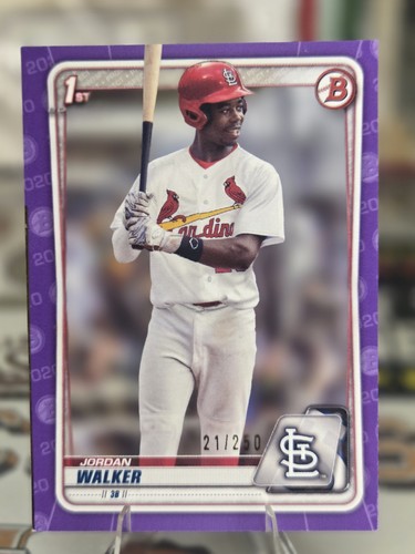 2020 Bowman Draft - Chrome Jordan Walker #BD-57 Purple Refractor /250 (RC)