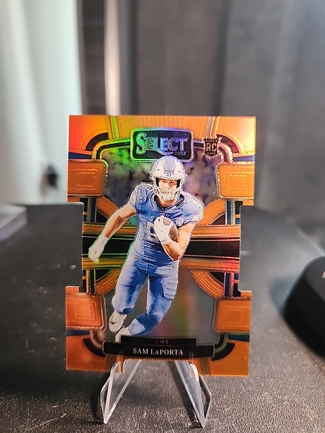 2023 Panini Select - Concourse Sam LaPorta #35 Orange Prizm Die-Cut /499 (RC)