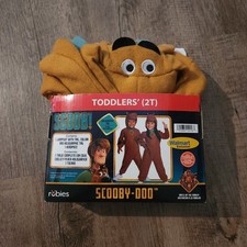 Scooby Doo Halloween Costume Toddler 2T Rubies Jumpsuit Collar Tag Headpiece NEW