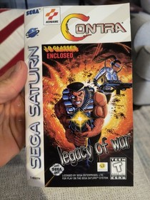 Contra: Legacy Of War (Sega Saturn, 1997) Cib w/ 3D Glasses! Tested & Working!