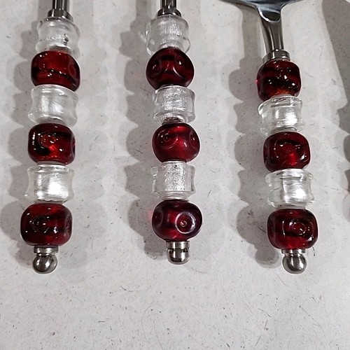 Esparcidor de cuentas rojas de chef mimado 2811 2812 2813 2816 2817 cuchara tenedor cuchillo pastel - Imagen 16 de 22