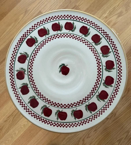 Vintage NICHOLAS MOSSE  country pottery, apple pattern platter, 13 3/4" ~IRELAND