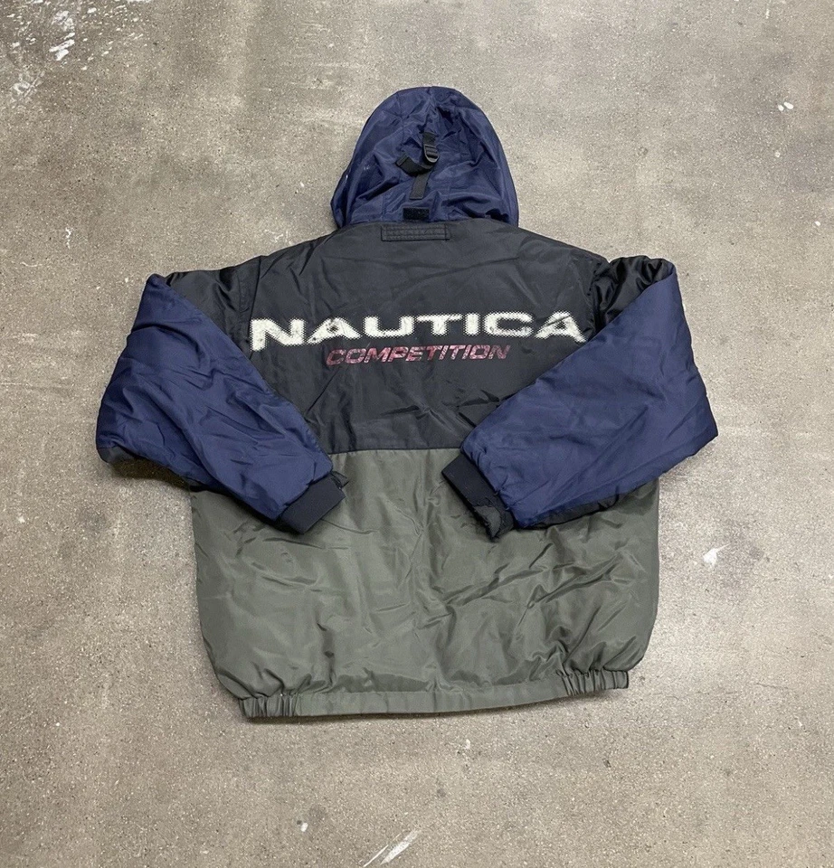 Chaqueta Hombre Nautica Desmontable Buena Y Reversible Talla L Azul Marino Y Naranja Foto 2 de 3