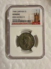 1948 Great Britain 2 Shillings Coin NCG Certified Genuine