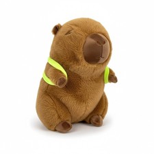Soft Capybara Plush Toy with Turtle Backpack   Kid-Friendly Gift