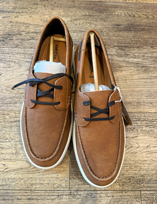 Geox U Serifos Men's Brown Leather Lace-Up Boat Shoes US 7 EU 40 UK 6.5
