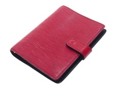 Louis Vuitton Epi Agenda PM Red 6 Ring Planner Cover R2005E Authentic