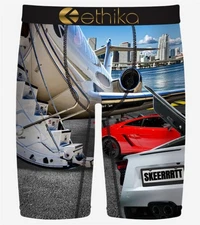 Ethika SKEERT OFF Airplane Fast Cars City Skyline Water Boxers Men's NIP