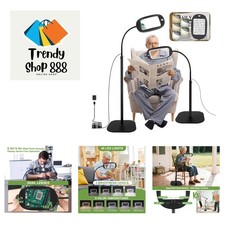 10X 30X Floor Magnifying Glass with Light and Stand, 5 Color Mode, Large Magn...