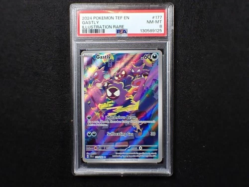 2024 POKEMON TEF EN-TEMPORAL FORCES ILLUSTRATION RARE #177 GASTLY PSA 8