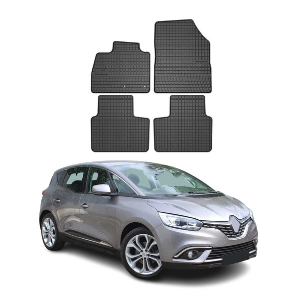 Omac Gummi FußMatten FüR Renault Scenic 2016-2020 Automatten Gummi Schwarz 4Tlg-image