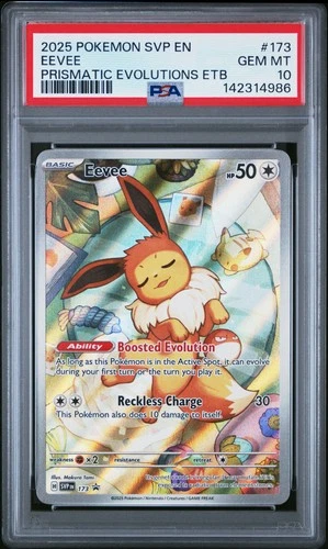2025 POKEMON SVP EN-SV BLACK STAR PROMO #173 EEVEE PSA 10