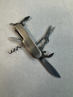 Vintage On Track Transportation Inc Advertising Multi Tool Pocket Knife Stainles