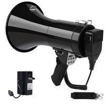 Brand New 50W Bluetooth Megaphone Bullhorn w/ Rechargeable Battery Professional 