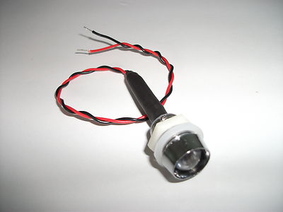 10 mm BLINKENDE ROTE LED 12 V & CHROMBLENDE. BLITZINTERVALL WÄHLEN 
