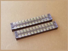 2p 12 Position 35A 600V Terminal Block with Clear Cover