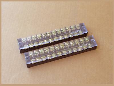 2p 12 Position 35A 600V Terminal Block with Clear Cover