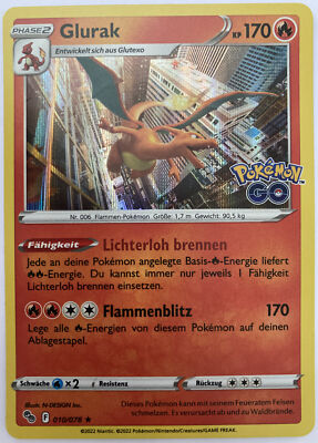 Pokemon Glurak HOLO | Deutsch 010/078 Pokemon GO | Near Mint