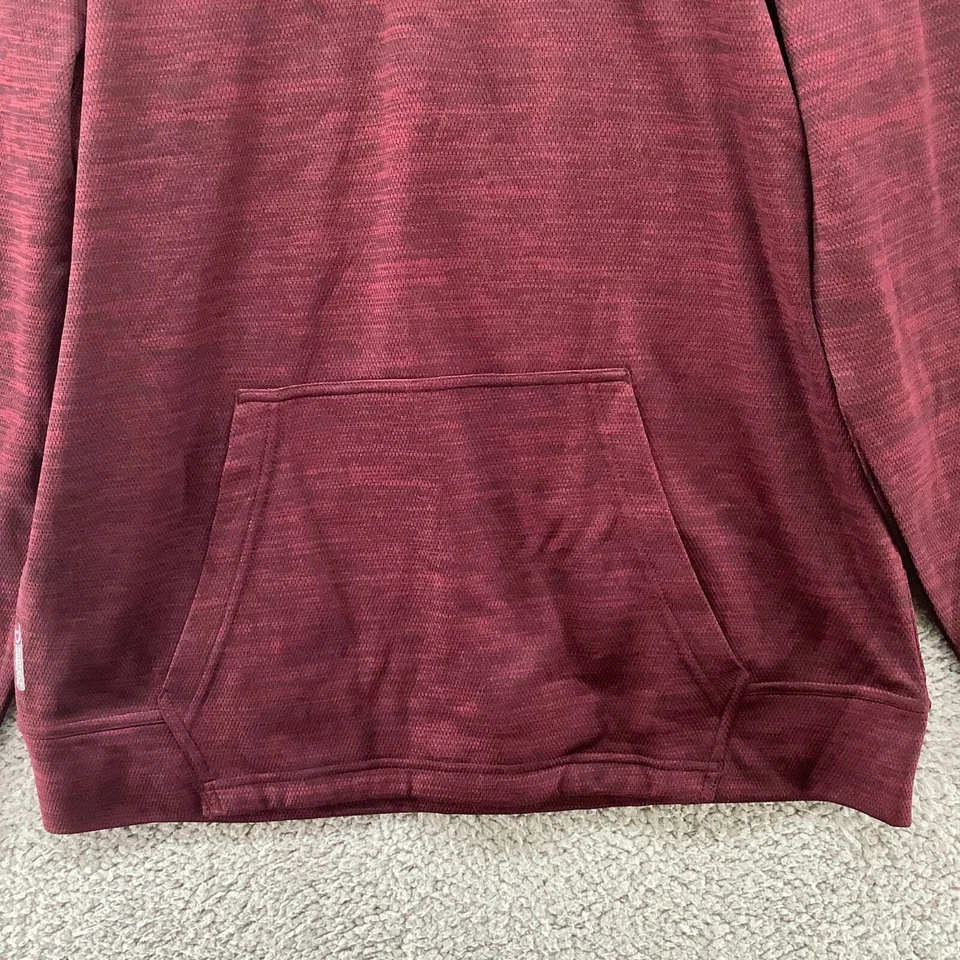 Champion 1/4 Cremallera Polar Pullover Para Hombre L Borgoña Rojo Rendimiento Sudadera Foto 3 de 4