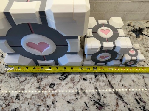 Portal-Inspired Weighted Companion Cube Storage Containers with Removable Lid - Picture 5 of 29