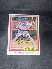 Jim Tracy 1981 Donruss #520 Chicago Cubs Dodgers Auto Autographed Signed Card
