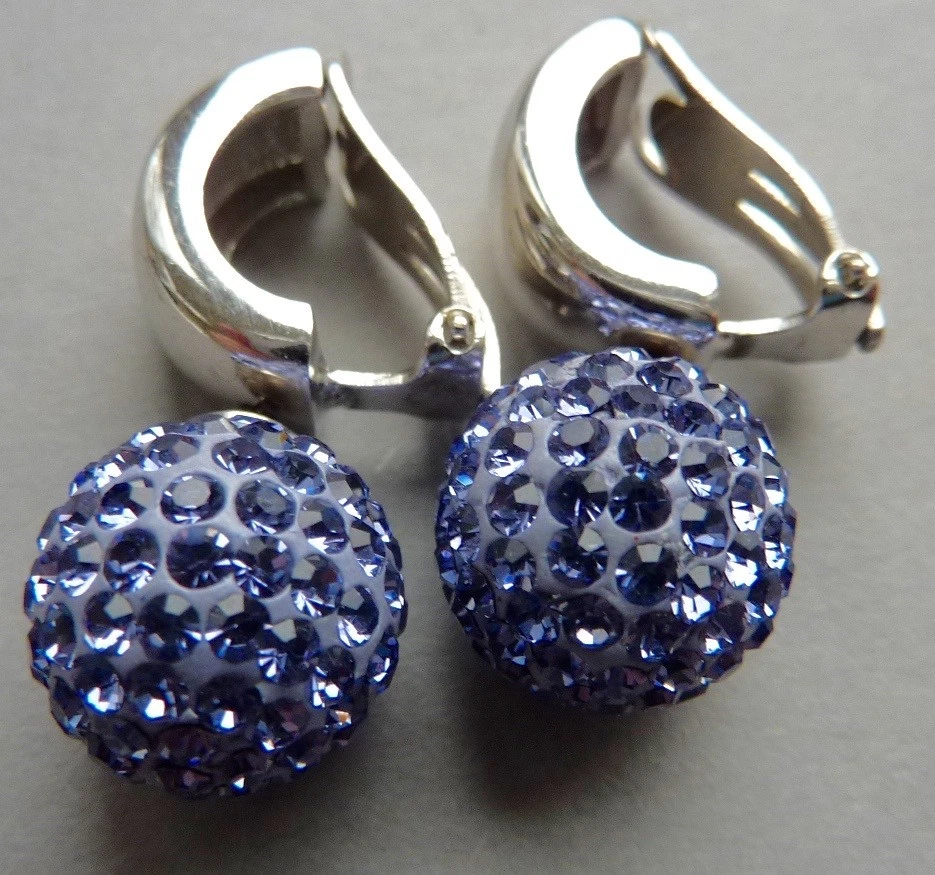 Heinzendorff Creolenclip 925er Silber/ lila/flieder .... Wie neu ! - Bild 2 von 2