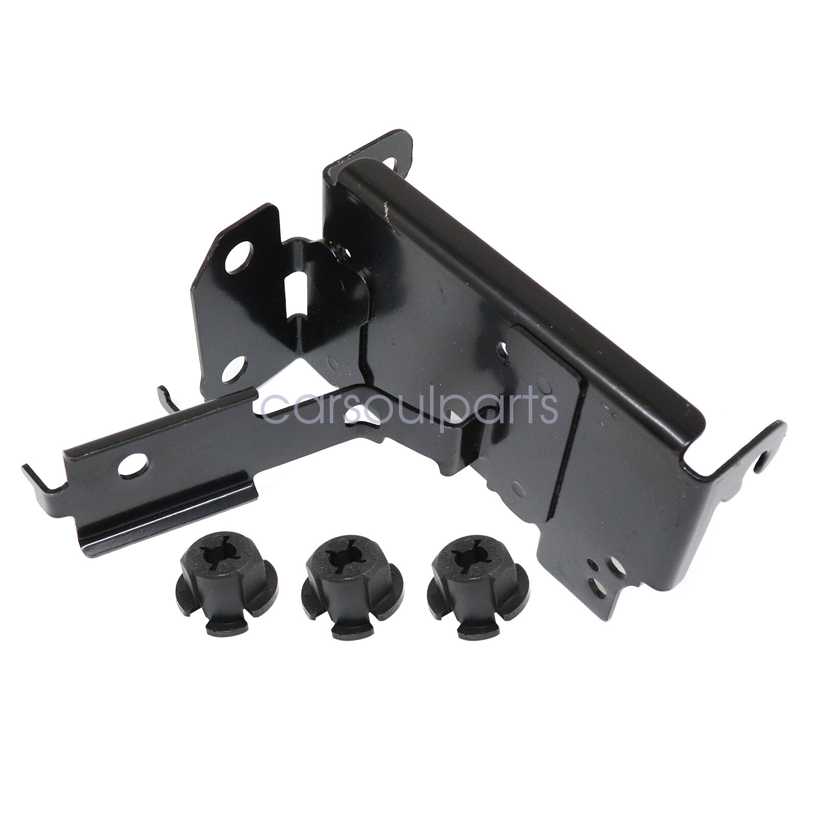 Radar Bracket + 3x Mounting Clip Fit For 2016-2018 Honda Civic 1.5L 2.0L Black