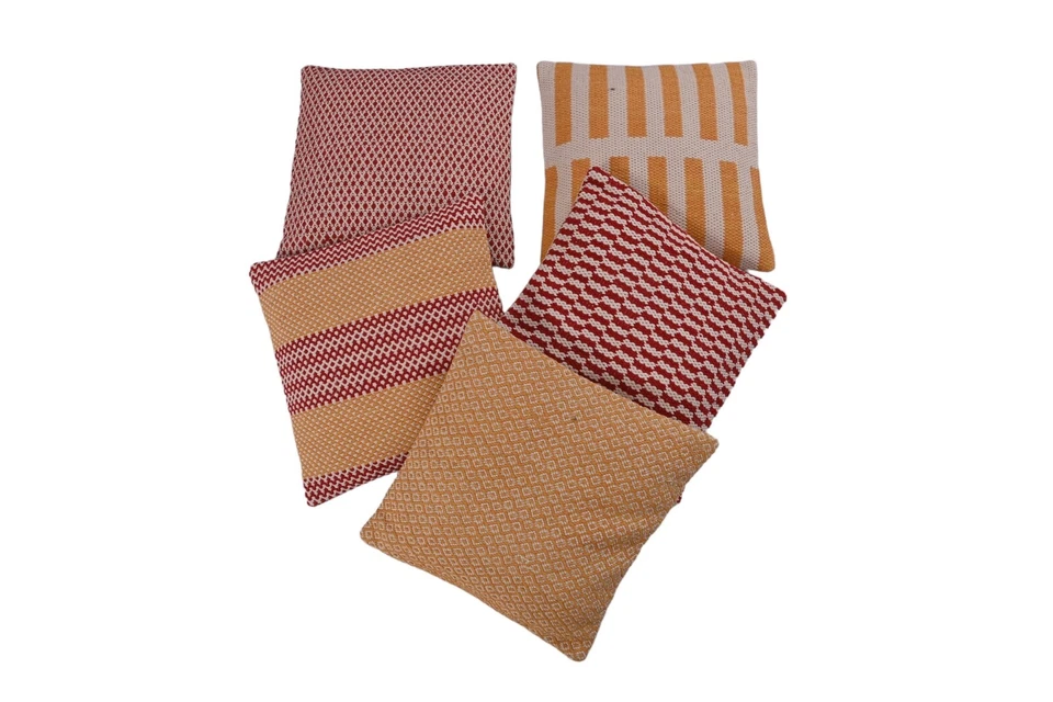 Набор из 5 хлопковых наволочек с плетением ручной работы с геометрическим узором - Изображение 2 из 4