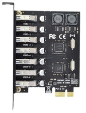 PCI-E to USB 3.0 HUB PCI Express Expansion Card Adapter 5Gbps 7 Ports for PC