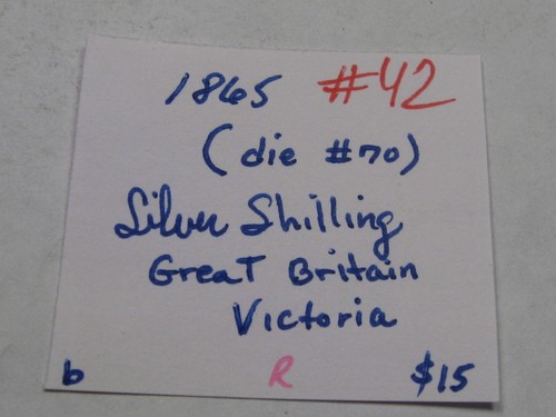 1865 (Die #70) Silver Shilling Great Britain Victoria. #42 - Picture 8 of 8