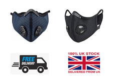 Sports Anti-Pollution Breathable,Cycling, Face Protection with Filter Black/Blue
