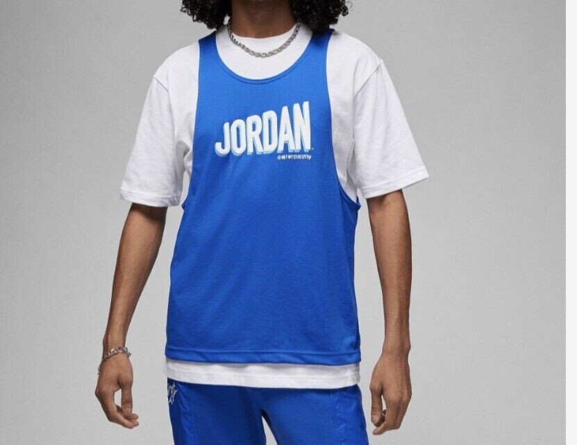 Air Jordan Men Flight MVP Shirt White Game Royal DV7604 100 New