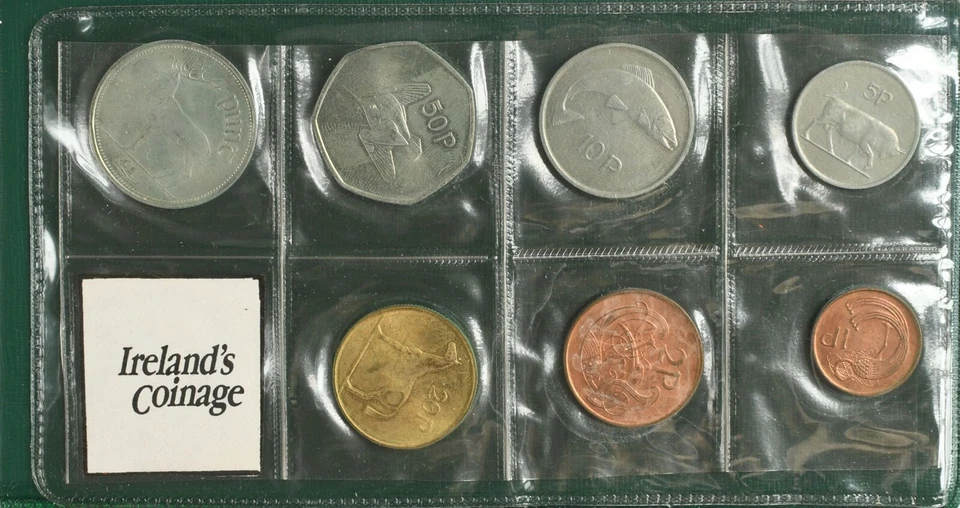 1991 Central Bank of Ireland Specimen 7 Coin Type Set Circulating Irish Coinage - Image 4 of 4