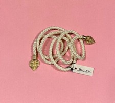 Vintage Mimi Di N Violet Leaf Tassel/Rope Belt White