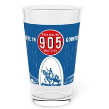 905 Liquor Store Beer Pint Glass, St Louis Missouri Arch, Busch Stadium Label