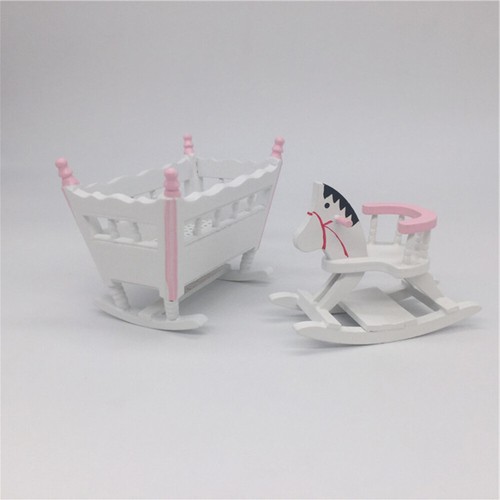 1Pc Cradle Epitome Mini House Furniture Mini Bassinet for Kids Children - 第 10/12 張圖片