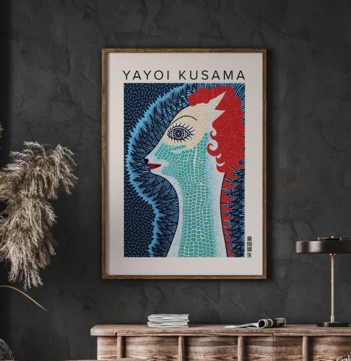 Kusama Wall Art, Japanese Art Print, Abstract Art Print, Gallery Wall Set