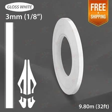 GLOSS WHITE 1/8" 3mm PIN STRIPE Car Model Streamline TAPE Decal Vinyl Sticker