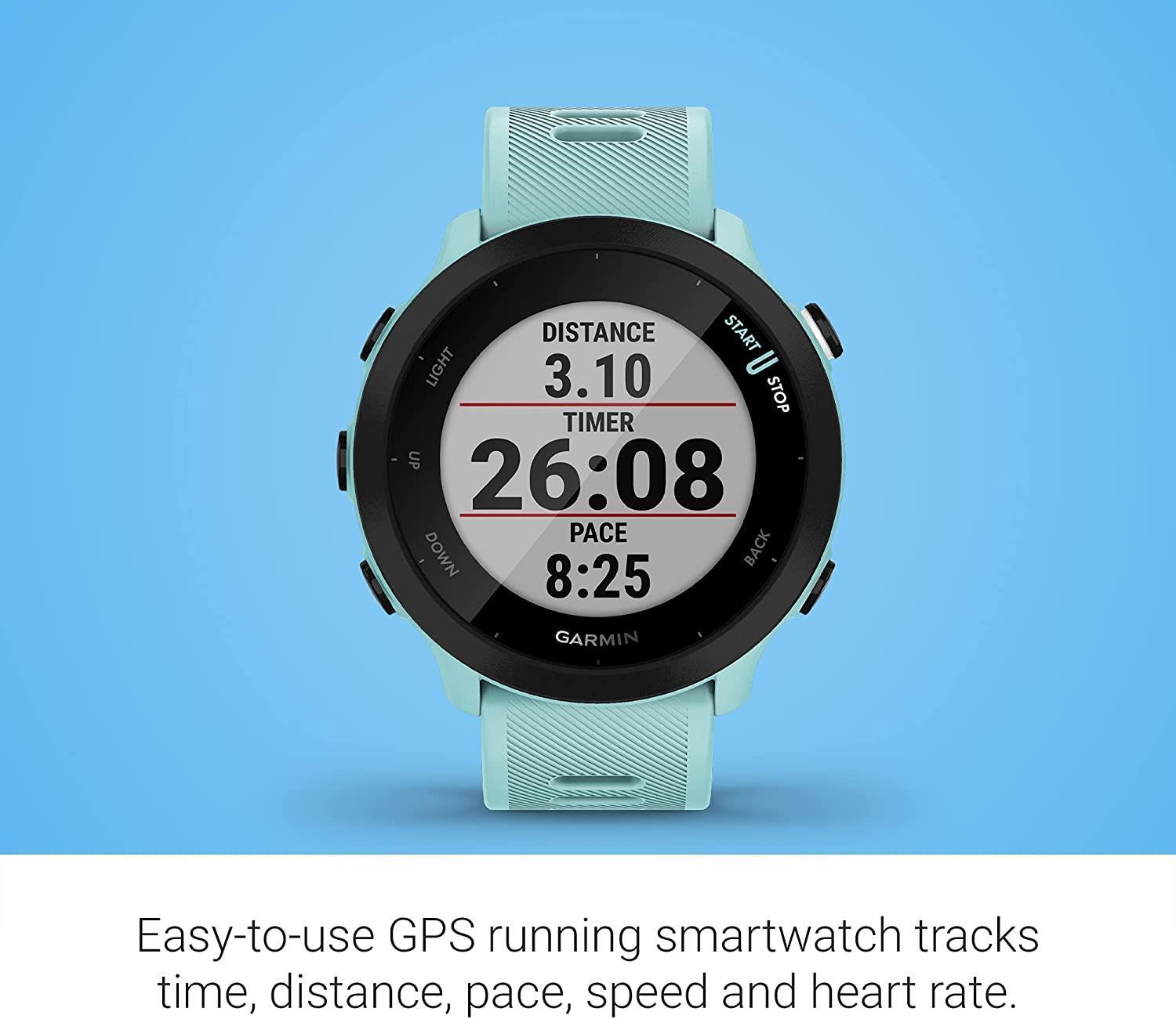 Garmin Forerunner 55 GPS Running Smartwatch Fitness Tracker - White