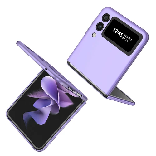 For-Samsung Galaxy Z Flip 4 3 5G Slim Matte Hard Case with Ring+Screen Protector - Picture 85 of 94