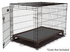 Kuranda Indoor Dog Crate Bed - Walnut Frame - Cordura Fabric - Grey