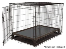 Kuranda Indoor Dog Crate Bed - Walnut Frame - Cordura Fabric - Grey