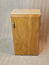 VINTAGE WOOD TONE REFRIGERATOR/FREEZER FOR MINIATURE DOLLHOUSE