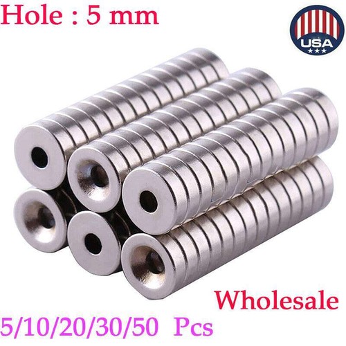 Dia:20/25mm Countersunk Ring Round Disc Strong Magnet Rare Earth Neodymium Hole - Picture 2 of 13
