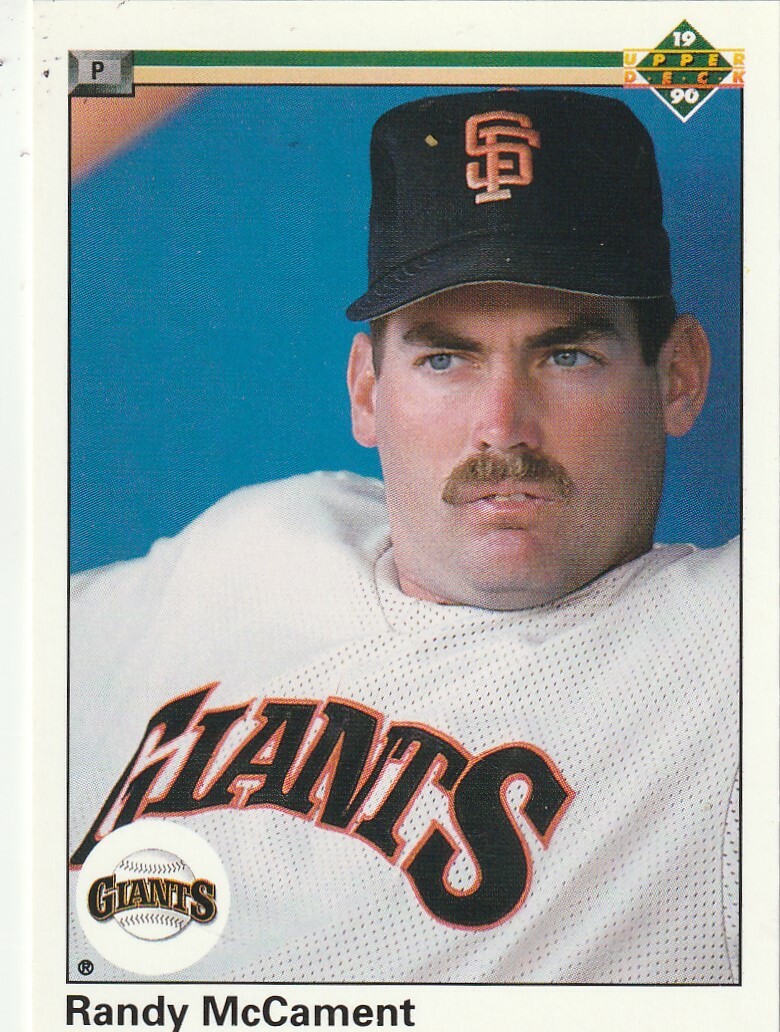 FREE SHIPPING-MINT-1990 Upper Deck Randy McCament #657 GIANTS PLUS BONUS CARDS